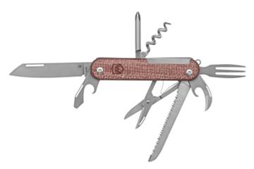 Duca 8 Red Burlap micarta